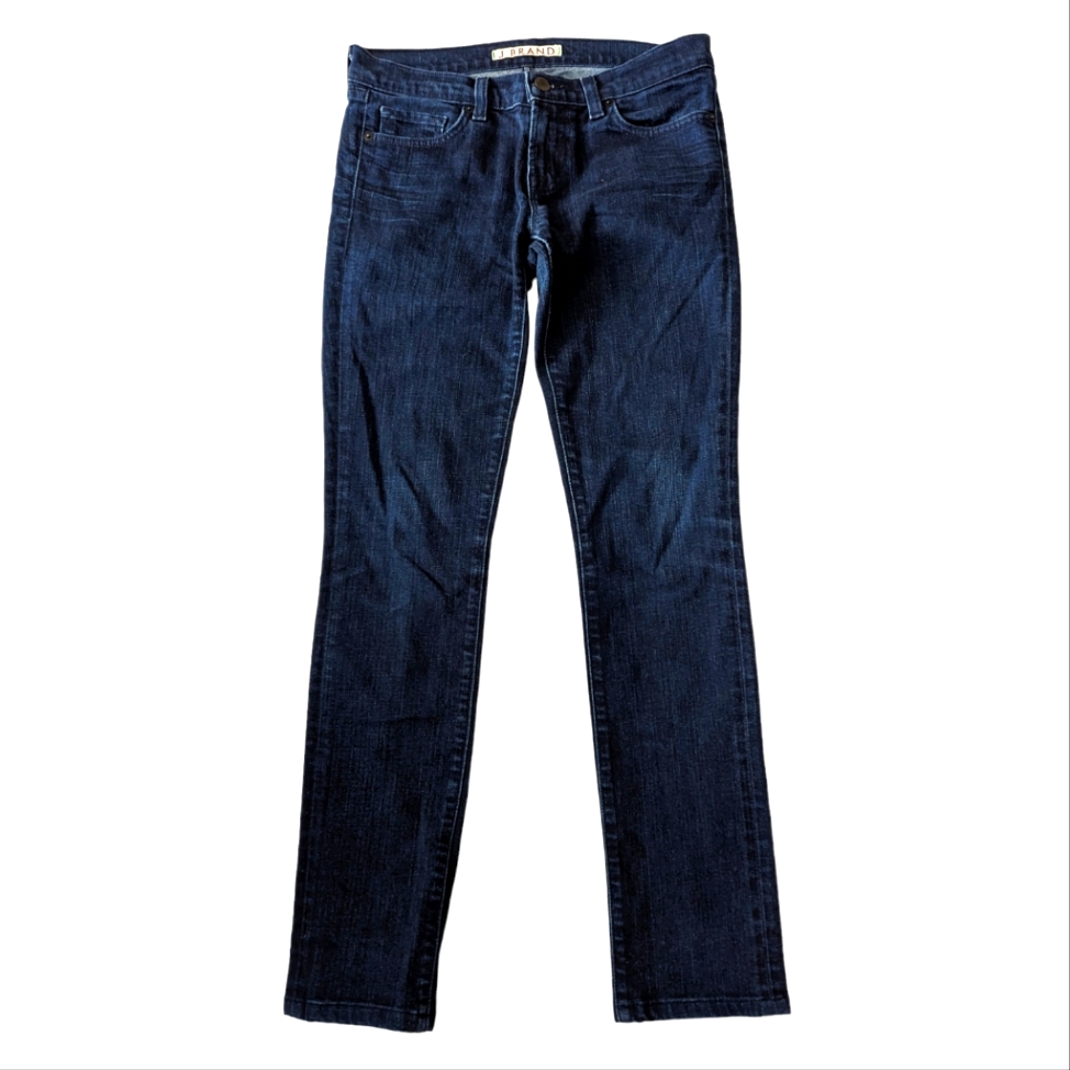 J Brand 912 Lap Womens Low Rise Skinny Jeans Dark Denim Wash Size 27